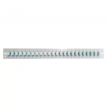 EFB Elektronik Pannello frontale preassemblato con 24 x accoppiatori LC duplex OM3, nero