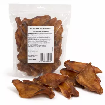PETITTO Orecchio di maiale da masticare per cani 10 pz.