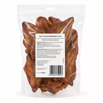 PETITTO Orecchio di maiale da masticare per cani 10 pz.