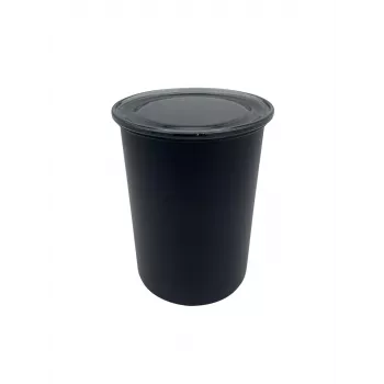 Airscape contenitore per aromi in acciaio inox medium, nero opaco