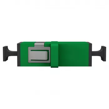 EFB Elektronik accoppiatore fibra ottica SC/APC simplex singlemode con sportello parapolvere, verde, ferula in ceramica di zirconio
