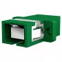 EFB Elektronik accoppiatore fibra ottica SC/APC simplex singlemode con sportello parapolvere, verde, ferula in ceramica di zirconio