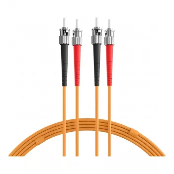 EFB Elektronik ECOFIBER cavo patch fibra ottica duplex ST-ST OM1, 3m, LSZH, arancione, 3,0mm