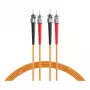EFB Elektronik ECOFIBER cavo patch fibra ottica duplex ST-ST OM1, 3m, LSZH, arancione, 3,0mm