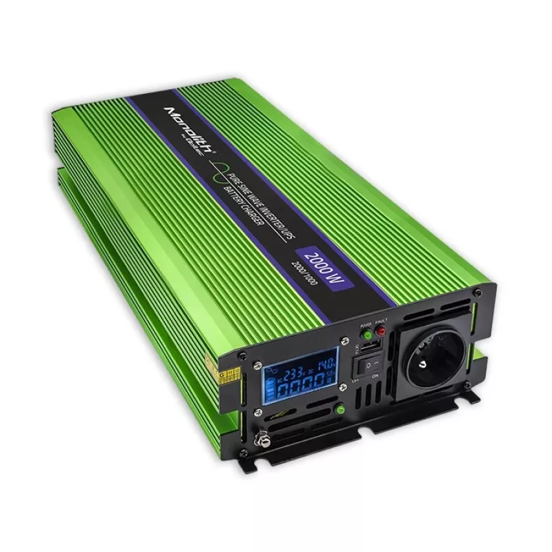 Qoltec Monolith adattatore/inverter auto 2000 W verde