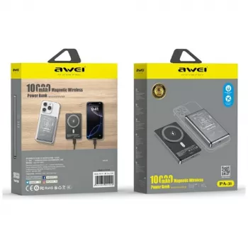 AWEI PA-31 MagSafe power bank 10000mAh grigio