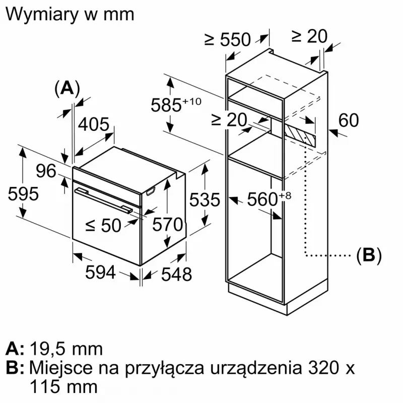 BOSCH HBA334EB4 forno da incasso 71L nero