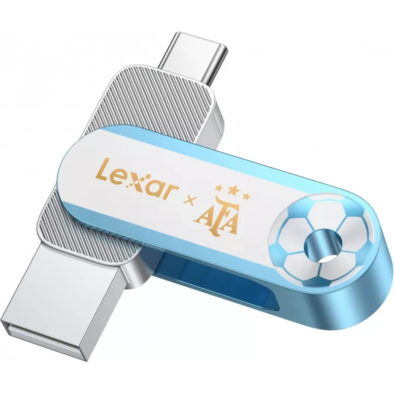 Lexar Dual D500 128GB USB-C/A 3.2 unità flash 400/360MB/s bianco