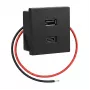Shelly USB Charger Black - Caricabatterie USB-A da incasso per Smart Home
