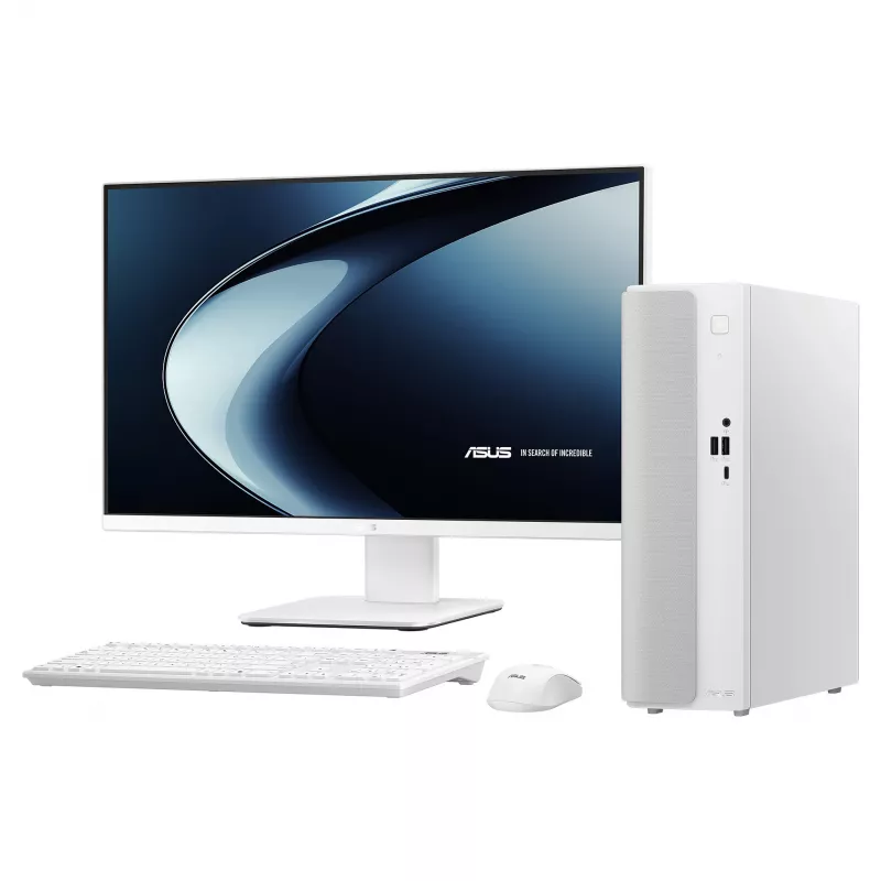 ASUS V501 SFF Desktop PC Intel Core 3 100U 8GB RAM 512GB SSD Windows 11 Home bianco
