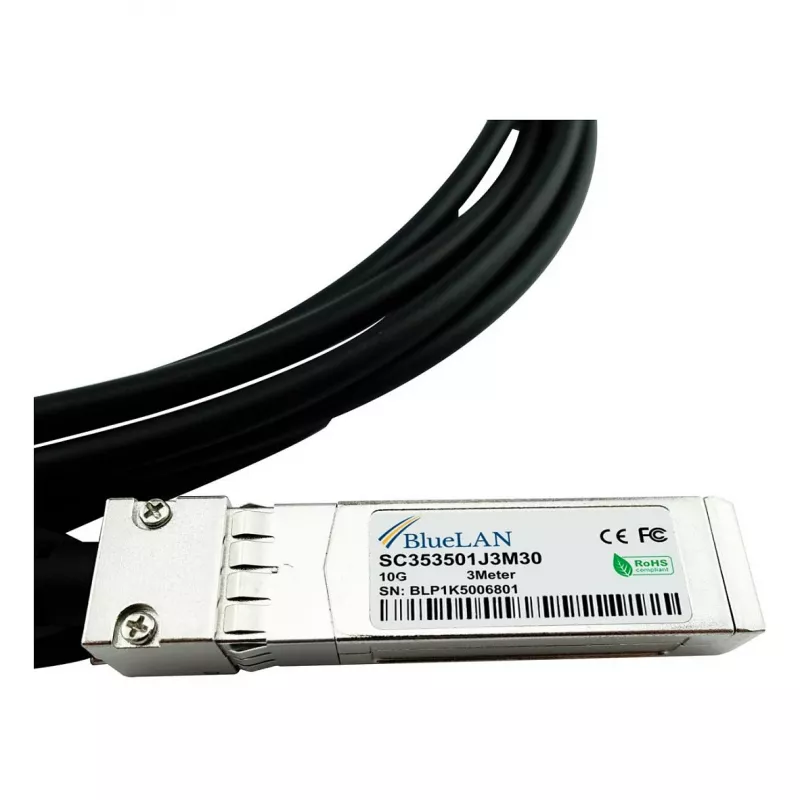 BlueOptics compatibile Extreme Networks 10305 BlueLAN 10GBASE-CR cavo Direct Attach SFP+ a SFP+ passivo, 3m, AWG30 (10305-BL)