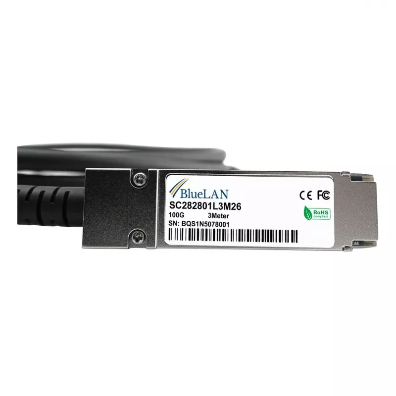 BLUELAN 10413-BL compatibile Extreme Networks cavo Direct Attach QSFP28, 100GBASE-CR4, Infiniband EDR, 26AWG, 3m