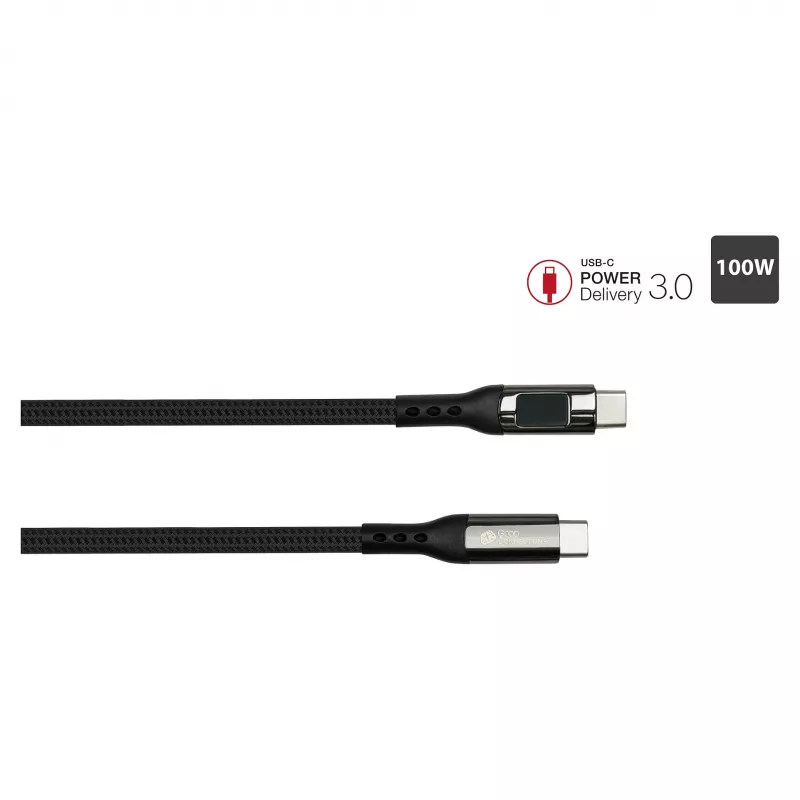 Good Connections cavo di ricarica e dati USB 2.0 100W con display digitale USB-C a USB-C 1m nero