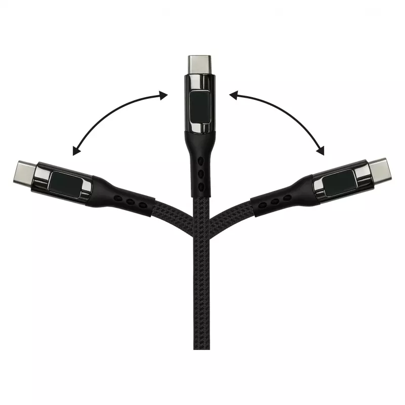Good Connections cavo di ricarica e dati USB 2.0 100W con display digitale USB-C a USB-C 1m nero