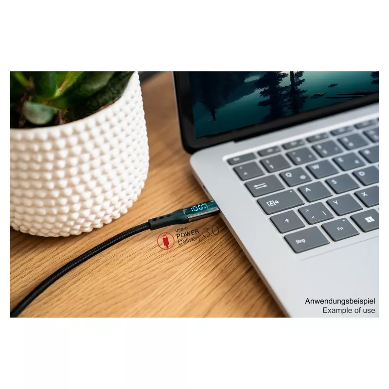 Good Connections cavo di ricarica e dati USB 2.0 100W con display digitale USB-C a USB-C 1m nero