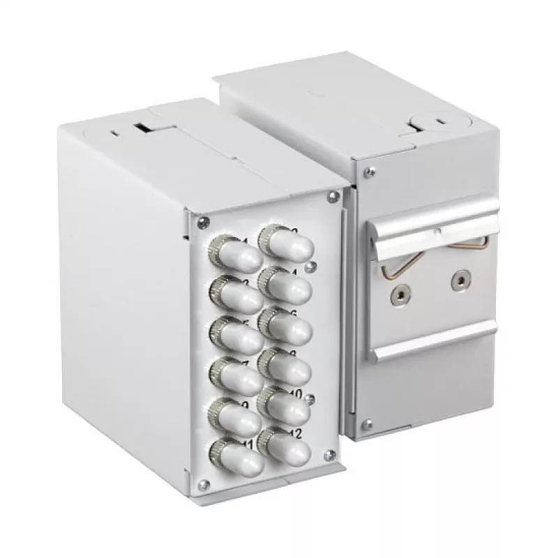 EFB-Elektronik pannello frontale per 6 x SC simplex, LC duplex, E2000 con fori per viti da 1,7 mm