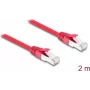 Delock cavo di rete RJ45 Cat.6A S/FTP 2 m rosso (81185)