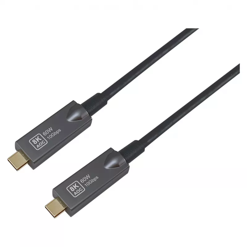 Equip cavo ottico attivo (AOC) USB-C 3.2 su USB-C 8K 60W PD 10m nero