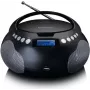 Lenco SCD-331BK radio CD portatile con Bluetooth, USB, radio FM, display LCD, nero