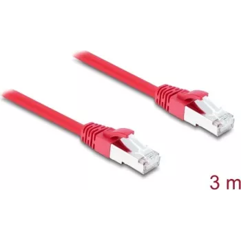 Delock cavo di rete RJ45 Cat.6A S/FTP 3 m rosso (81186)