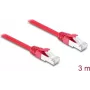 Delock cavo di rete RJ45 Cat.6A S/FTP 3 m rosso (81186)