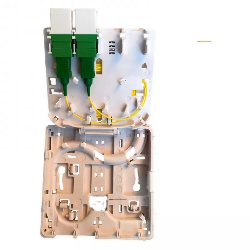 EFB Elektronik scatola FTTH per 4 accoppiatori SC-S o LC-D 80x80 con guida cavi, versione termorestringente