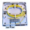 EFB Elektronik scatola FTTH per 4 accoppiatori SC-S o LC-D 80x80 con guida cavi, versione termorestringente