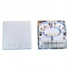 EFB Elektronik scatola FTTH per 4 accoppiatori SC-S o LC-D 80x80 con guida cavi, versione termorestringente