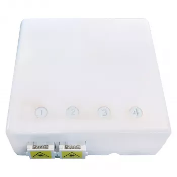 EFB Elektronik scatola FTTH per 4 connettori SC-S o LC-D 80x80 con scarico cavo, versione termorestringente