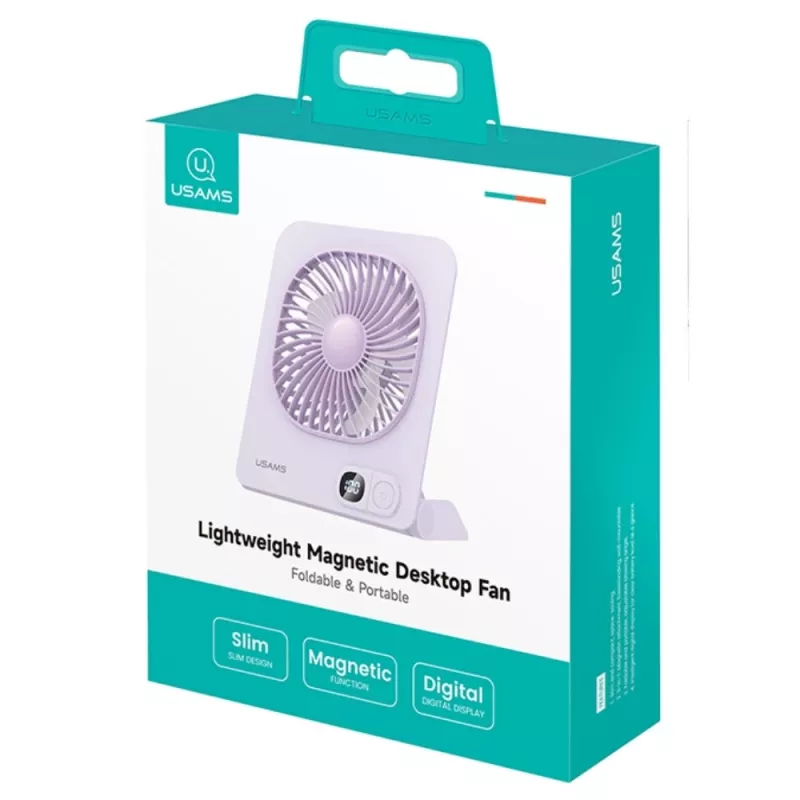 USAMS ZB363 Ventilatore da Tavolo Magnetico Viola