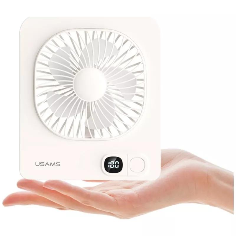 USAMS ZB363 Ventilatore da Tavolo Magnetico Bianco
