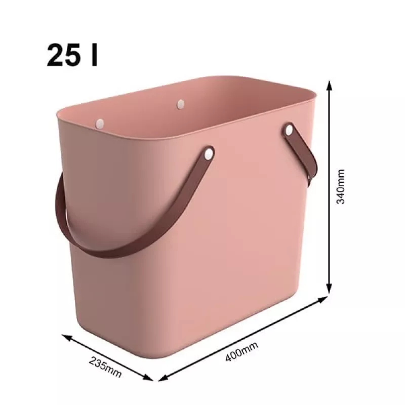Rotho Multibag Albula Style 25L scatola contenitore, Meadow Rose