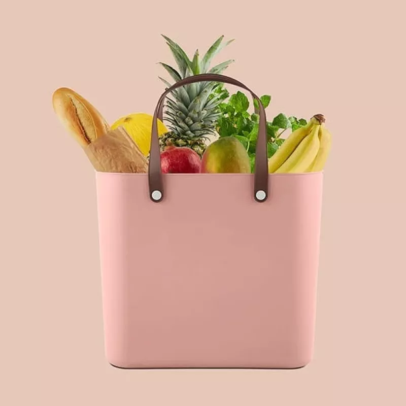 Rotho Multibag Albula Style 25L scatola contenitore, Meadow Rose
