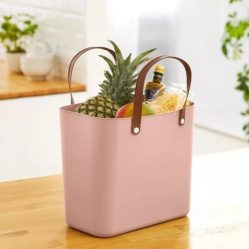 Rotho Multibag Albula Style 25L scatola contenitore, Meadow Rose