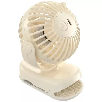 AWEI F45 mini ventilatore da tavolo con clip, 1200mAh, bianco