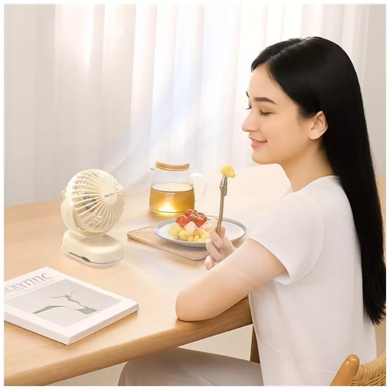 AWEI F45 mini ventilatore da tavolo con clip, 1200mAh, bianco