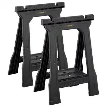STANLEY cavalletto per sega Rack-horse Junior 2 pz. confezione doppia, portata 360 kg, pieghevole, nero/giallo