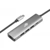TB adattatore USB-C a RJ45 Gigabit Ethernet con 3x USB-A 3.0 e USB-C PD 100W, Space Grey