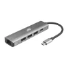 TB adattatore USB-C a RJ45 Gigabit Ethernet con 3x USB-A 3.0 e USB-C PD 100W, Space Grey