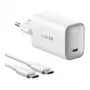Anker Nano Charger 100W con cavo USB-C, bianco