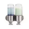 Simplehuman BT1028 Dosatore doppio con supporto a parete, acciaio inox spazzolato