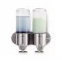 Simplehuman BT1028 Dosatore doppio con supporto a parete, acciaio inox spazzolato