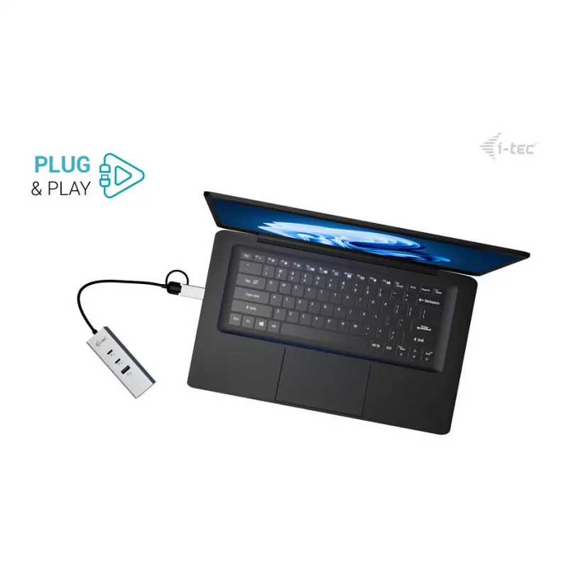I-TEC Hub in metallo USB-C/USB-A 3 - 2x USB-C 3.2 Gen 1, 1x USB-A 3.2 Gen 1, LAN 2.5G, Space Gray