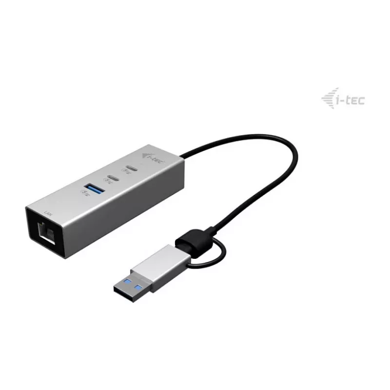 I-TEC Hub in metallo USB-C/USB-A 3 - 2x USB-C 3.2 Gen 1, 1x USB-A 3.2 Gen 1, LAN 2.5G, Space Gray