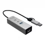 I-TEC Hub in metallo USB-C/USB-A 3 - 2x USB-C 3.2 Gen 1, 1x USB-A 3.2 Gen 1, LAN 2.5G, Space Gray