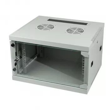 ALLNET Case da parete 19 pollici 6U monoblocco grigio chiaro serie SMQ