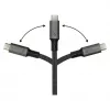GoodConnections Cavo USB-C 4.0 (ST-ST) 1m intrecciato 100W 8K 30Hz antracite