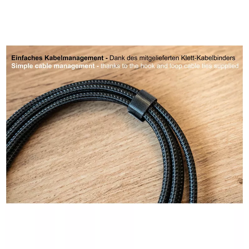 GoodConnections Cavo USB-C 4.0 (ST-ST) 1m intrecciato 100W 8K 30Hz antracite