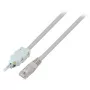 EFB Elektronik cavo patch RJ45-LSA 2m, 2 poli, assegnazione a/b-4/5, grigio