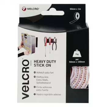 VELCRO Brand nastro a strappo adesivo heavy duty, bianco, 50mm x 1m